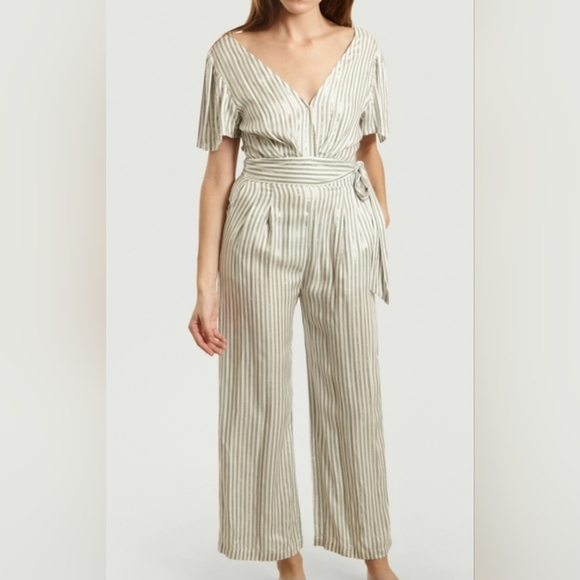 SUNCOO Pants - Suncoo Paris Thelma Jumpsuit With Lurex Details Size M
